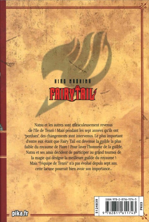 Verso de l'album Fairy Tail 31