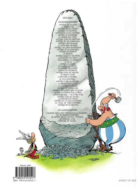 Verso de l'album Astérix Tome 19 Le devin