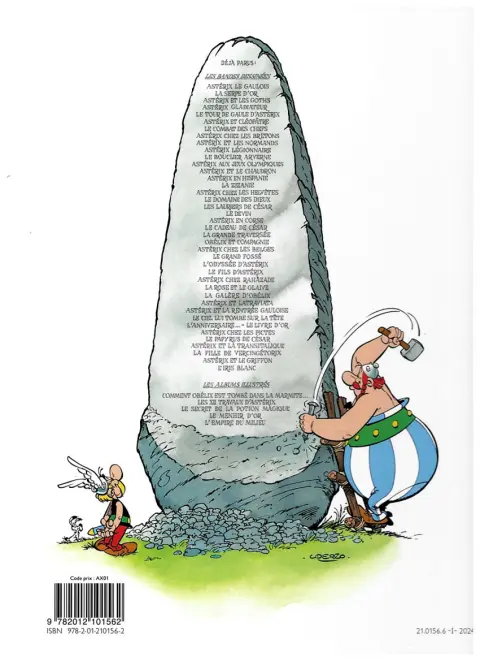 Verso de l'album Astérix Tome 24 Astérix chez les Belges
