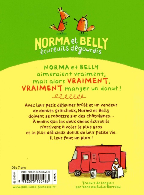 Verso de l'album Norma et Belly écureuils dégourdis 1 Donuts à gogo