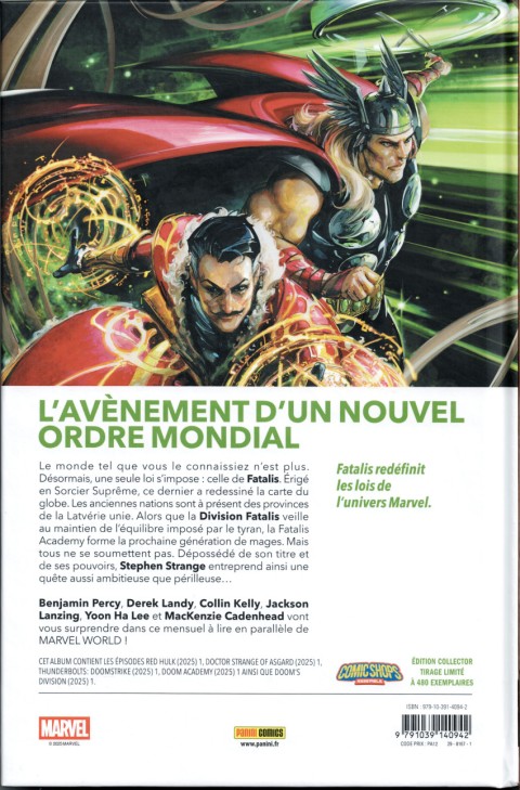 Verso de l'album Doom World - Le règne de Fatalis Volume 1/8