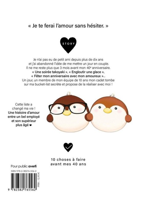 Verso de l'album 10 choses à faire avant mes 40 ans 1