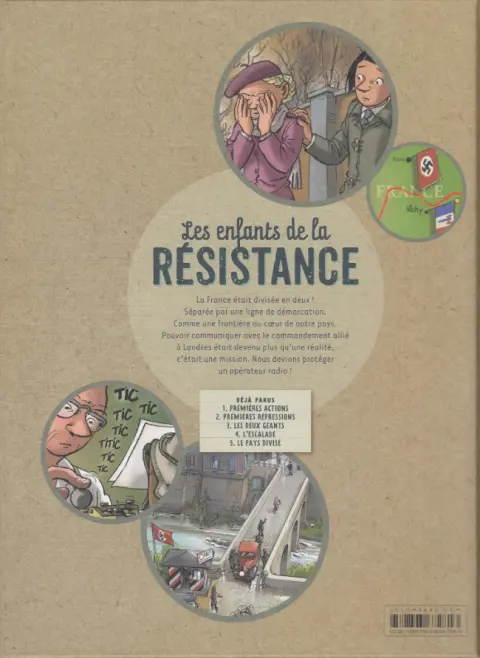 Verso de l'album Les Enfants de la Résistance Tome 5 Le pays divisé