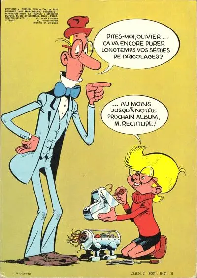 Verso de l'album M. Rectitude et Génial Olivier Tome 1 L'école en folie