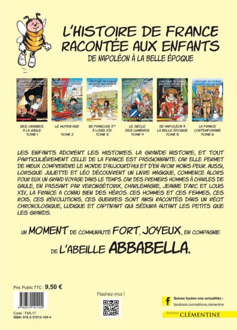 Verso de l'album L'Histoire de France racontée aux enfants Tome 5 De Napoléon à la Belle époque