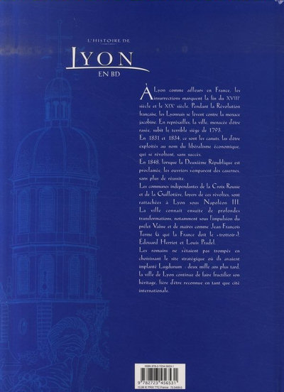 Verso de l'album L'Histoire de Lyon en BD Tome 3 De la révolution à nos jours