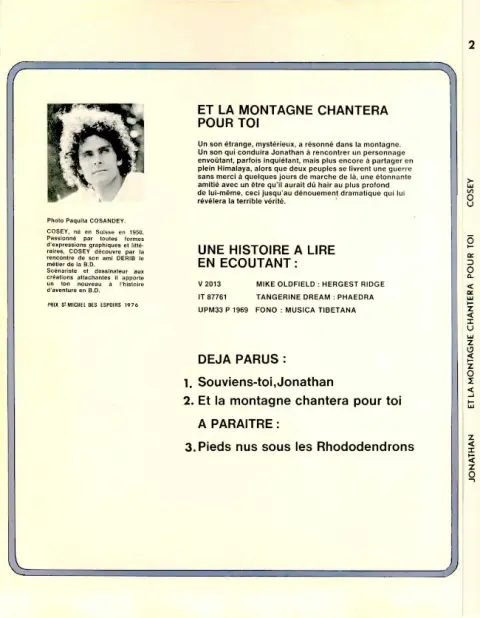 Verso de l'album Jonathan Tome 2 Et la montagne chantera pour toi