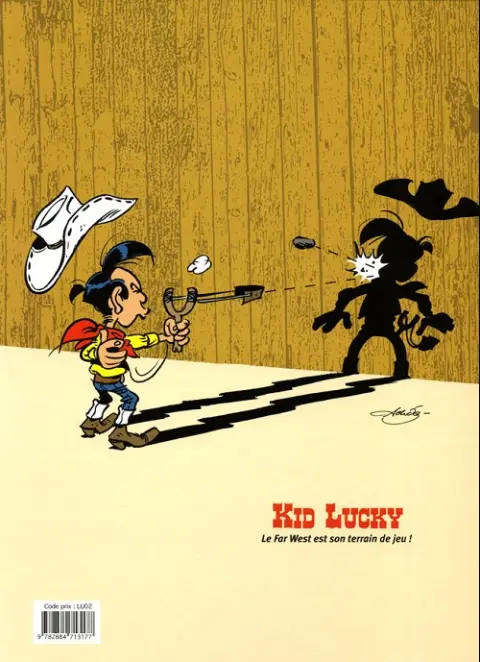 Verso de l'album Kid Lucky Tome 1 L'apprenti cow-boy
