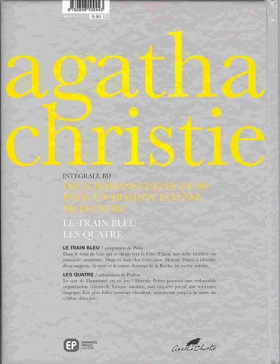 Verso de l'album Agatha Christie Hercule Poirot voyage à haut risque