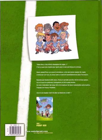 Verso de l'album Léo Passion Rugby Tome 1 Premier essai