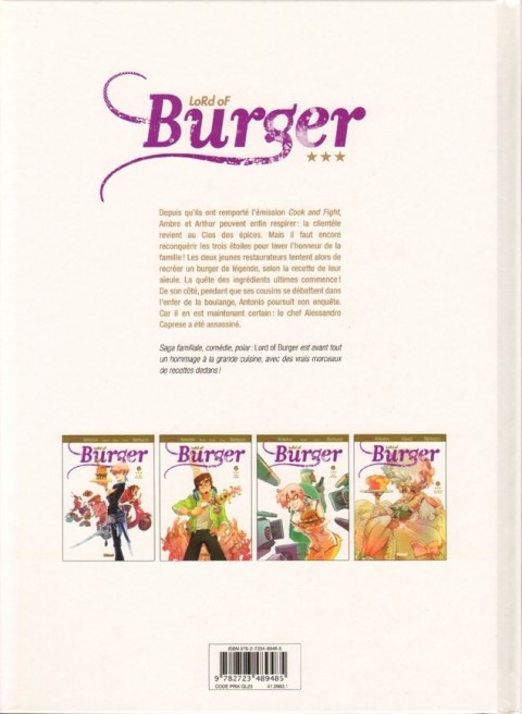 Verso de l'album Lord of Burger Tome 4 Les secrets de l'Aïeule