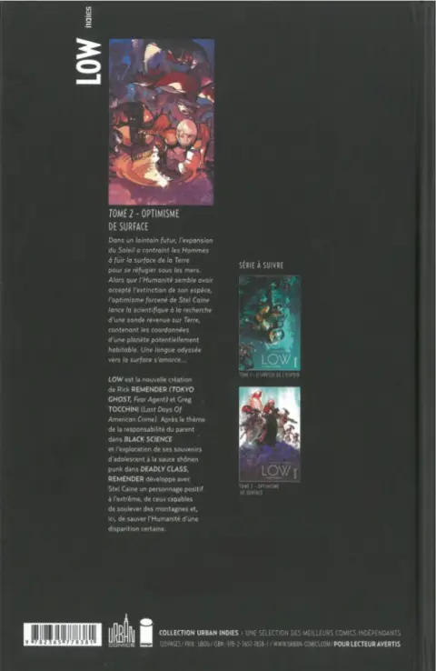 Verso de l'album Low Tome 2 Optimisme de surface