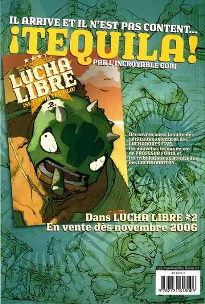 Verso de l'album Lucha Libre Tome 1 Introducing: The Luchadores Five