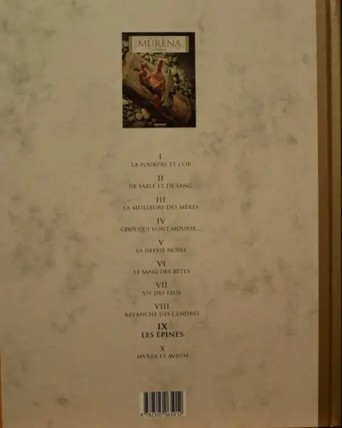 Verso de l'album Murena Le Soir Tome 9 Les épines