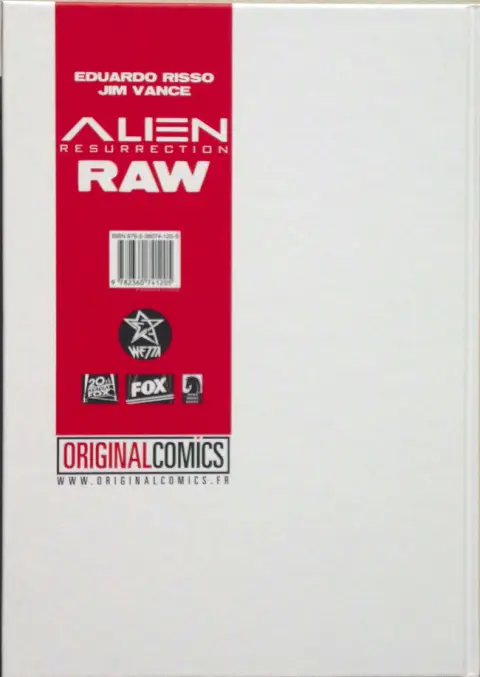 Verso de l'album Aliens : Resurrection