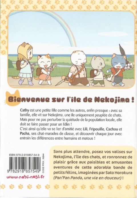 Verso de l'album Nekojima - L'île des chats