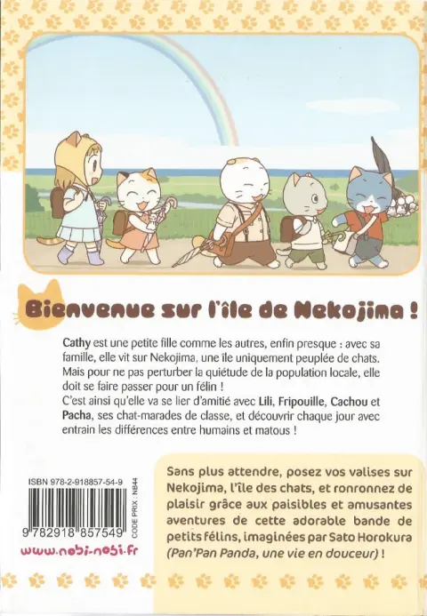 Verso de l'album Nekojima - L'île des chats