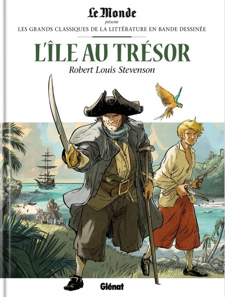 Couverture de l'album Les Grands Classiques de la littérature en bande dessinée Tome 2 L'île au trésor