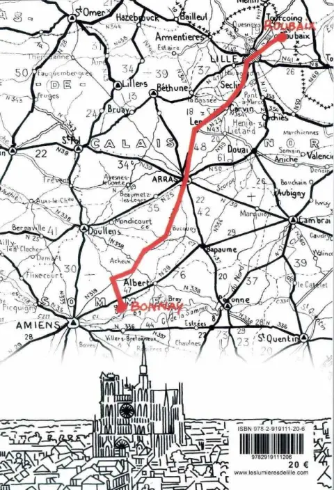 Verso de l'album Robert 1944 De Roubaix à Amiens, les derniers mois d'un résistant...