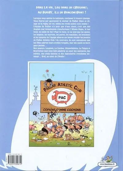 Verso de l'album Les Rugbymen Tome 1 On va leur mettre les poings sur les yeux !