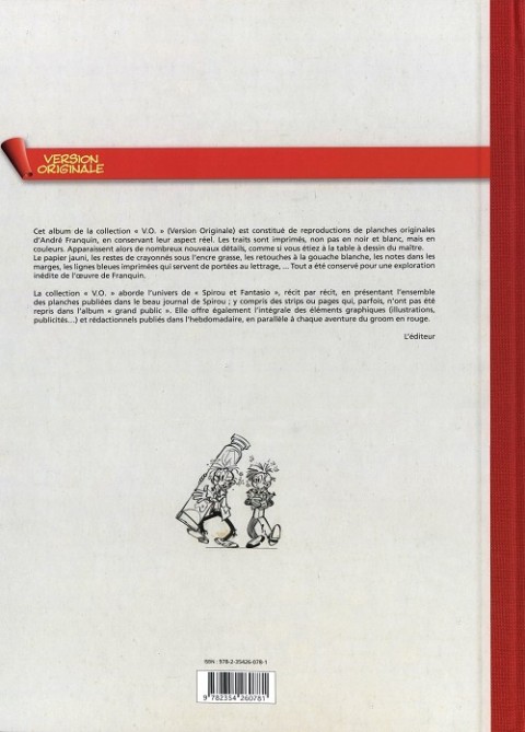 Verso de l'album Spirou et Fantasio - L'intégrale Version Originale Tome 6 L'ombre du Z