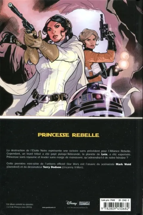 Verso de l'album Star Wars - Princesse Leia L'Héritage d'Aldorande