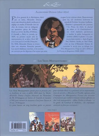 Verso de l'album Les Trois Mousquetaires Volume 3