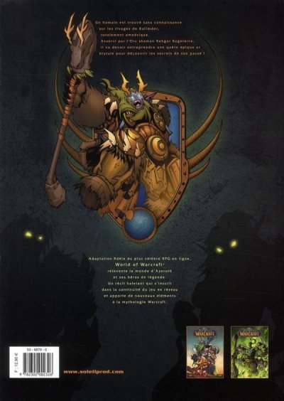 Verso de l'album World of Warcraft Soleil Productions Tome 2 L'Appel du destin
