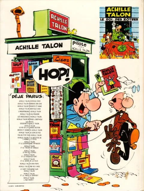 Verso de l'album Achille Talon Tome 3 Achille Talon persiste et signe !