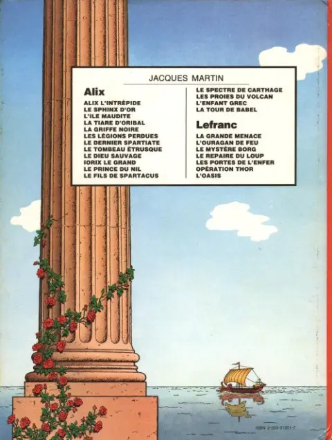Verso de l'album Alix Tome 6 Les légions perdues