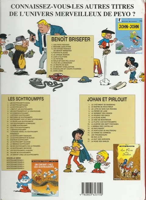 Verso de l'album Benoît Brisefer Tome 8 Hold-up sur pellicule