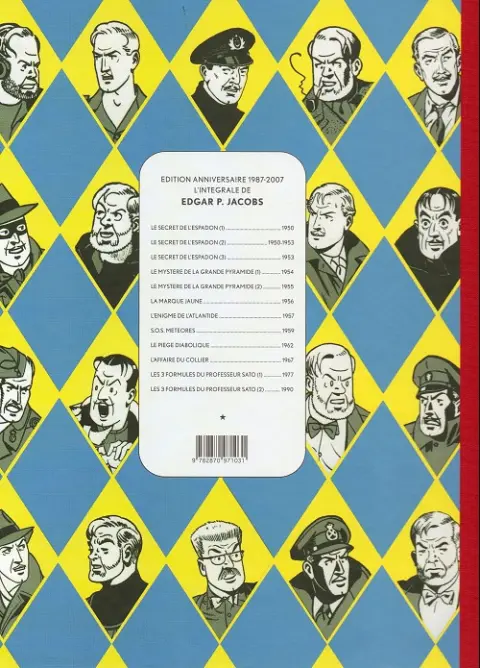 Verso de l'album Blake et Mortimer Tome 7 L'énigme de l'Atlantide