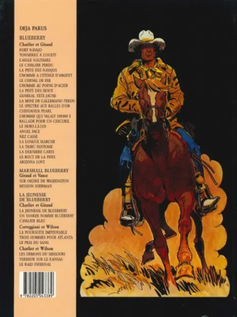 Verso de l'album Blueberry Tome 10 Général Tête Jaune