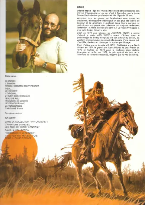 Verso de l'album Buddy Longway Tome 5 Le secret