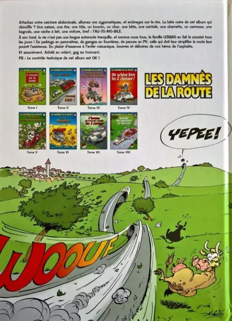 Verso de l'album Les damnés de la route Tome 3 Les 2 chevaux se cachent pour mourir