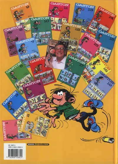 Verso de l'album Gaston Tome 2 Édition spéciale 40e anniversaire
