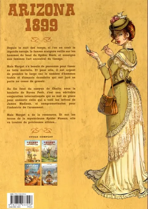 Verso de l'album L'Homme qui n'aimait pas les armes à feu Tome 3 Le mystère de la femme araignée