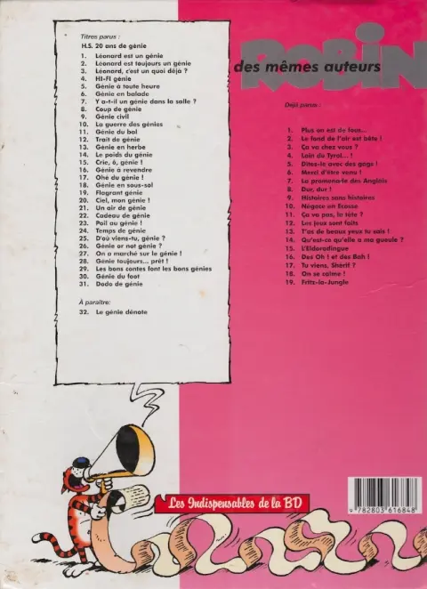 Verso de l'album Léonard Tome 8 Coup de génie