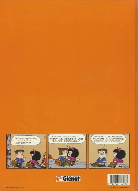 Verso de l'album Mafalda Tome 6 Le petit frère de Mafalda