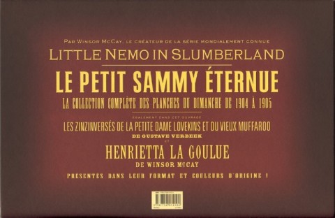 Verso de l'album Le Petit Sammy éternue