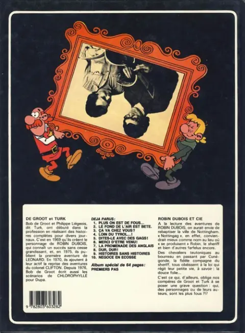 Verso de l'album Robin Dubois Tome 5 Dites-le avec des gags