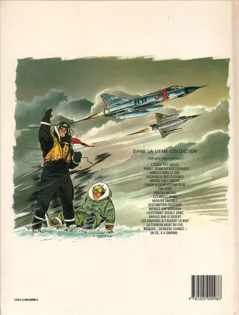 Verso de l'album Tanguy et Laverdure Tome 1 L'école des Aigles