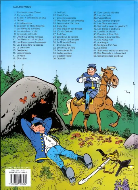 Verso de l'album Les Tuniques Bleues Tome 1 Un chariot dans l'Ouest