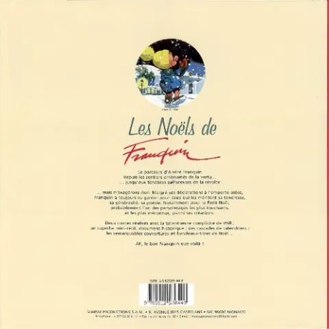 Verso de l'album Les Noëls de Franquin