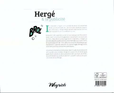 Verso de l'album Hergé & la publicité