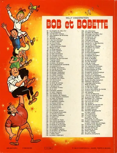 Verso de l'album Bob et Bobette Tome 200 Amphoris d'Amphoria