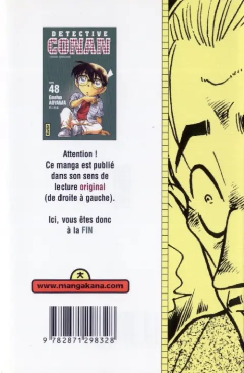 Verso de l'album Détective Conan Tome 48
