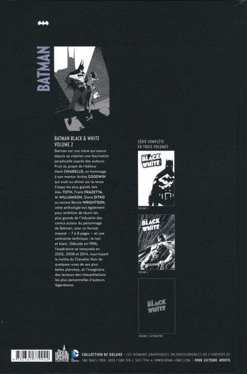 Verso de l'album Batman : Black & White Volume 2