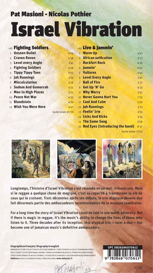 Verso de l'album BD World Tome 4 Israel Vibration