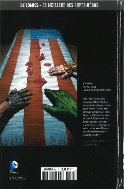 Verso de l'album DC Comics - Le Meilleur des Super-Héros Volume 69 Justice League - La Ligue de Justice d'Amérique